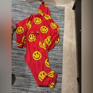 Aviator Nation Red and Yellow Smiley Hoodie